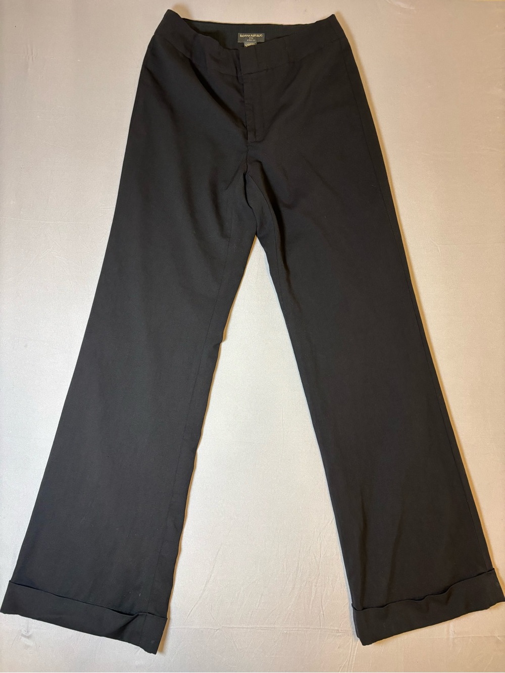 Women’s Like New Wool Banana Republic Cuffed Wide Leg Pants Size 4 - Picture 1 of 7